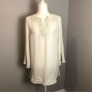 Chico’s Tunic or mini dress, beaded Size 4